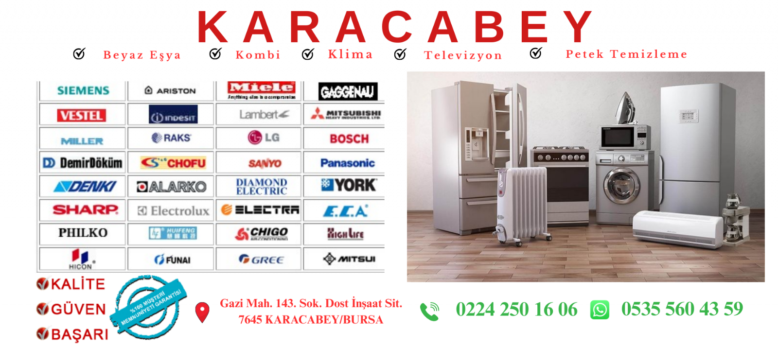 KARACABEY Beyaz Eşya Servisi